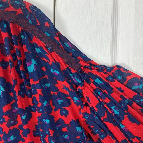 NWOT FREE PEOPLE Tunic Top M Merlot Combo Love Letter - Picture 6 of 15